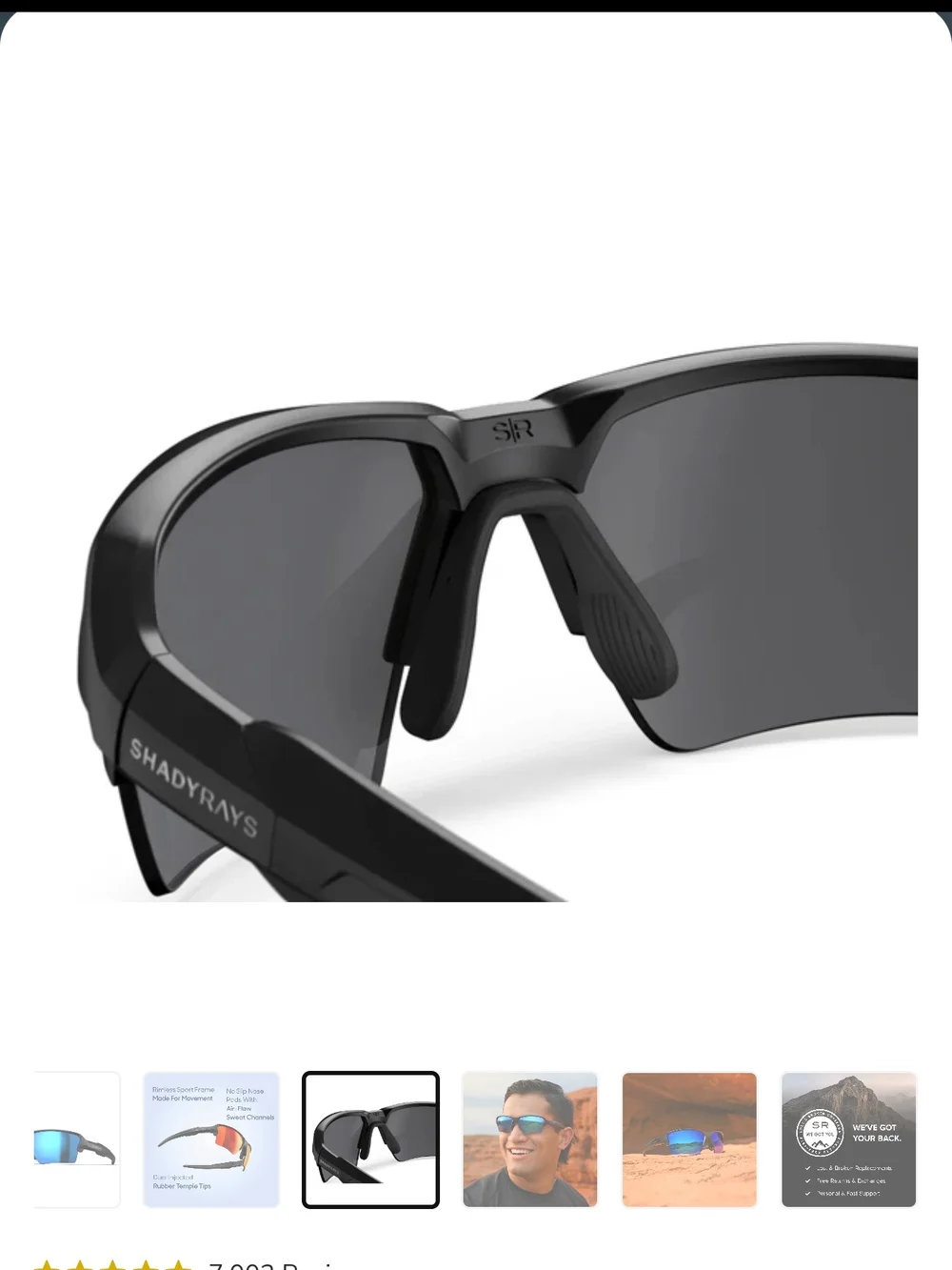 Talon Men's Sunglasses - Black Frame with Glacier Blue Lenses